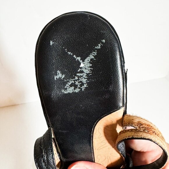 Sofft Women's Sandal Size 7 Block Heel Strappy Slingback Black Patent Dress Shoe - Picture 5 of 10